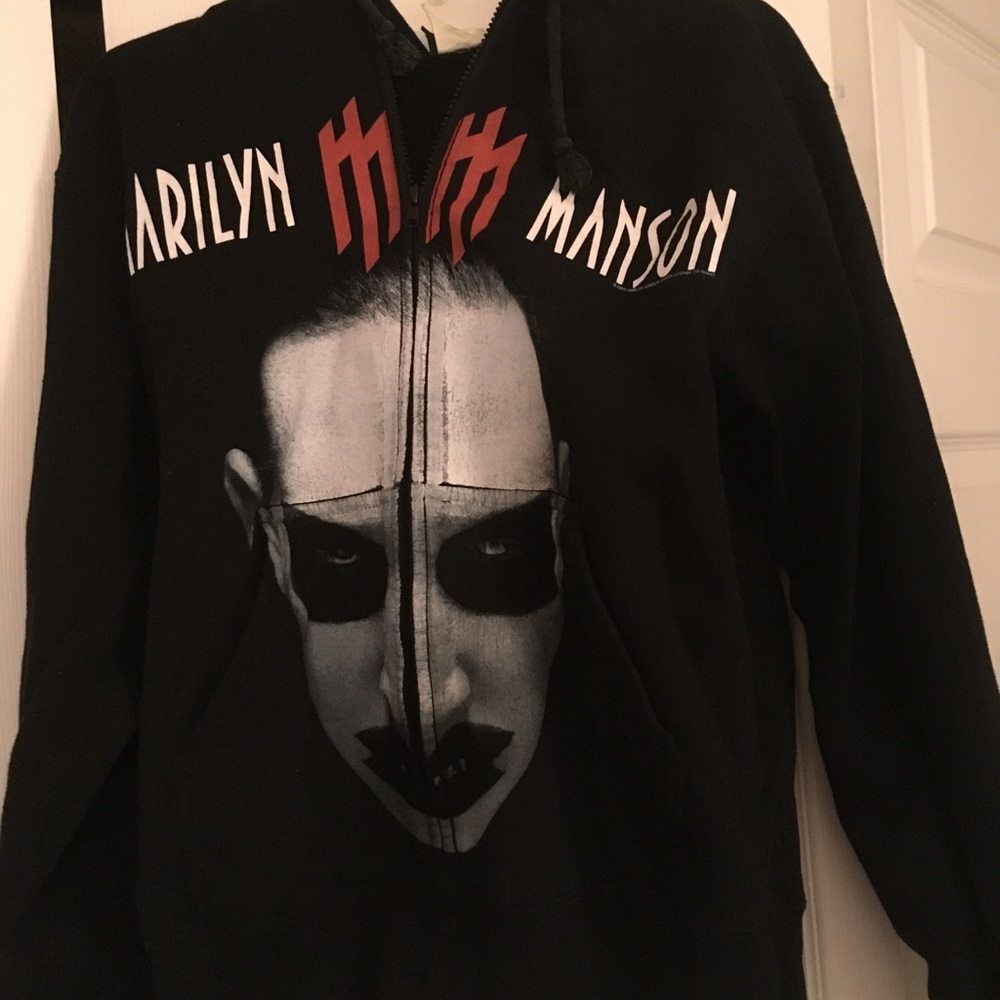 Size Medium Marilyn Manson zip up hoodie